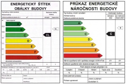 Obr. 1 Energetické štítkování – ukázka