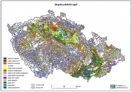 Obr. 1 Mapa skupin půdních typů v ČR