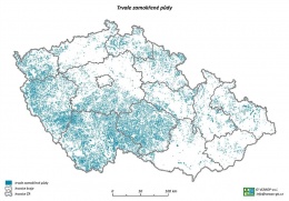 Obr. 3 Trvale zamokřené půdy v ČR